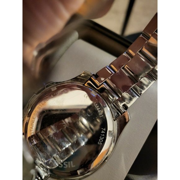 Fossil AM4481 Womens Silver Stainless Steel Analog Dial Quartz Wrist Watch XR922 main image 7